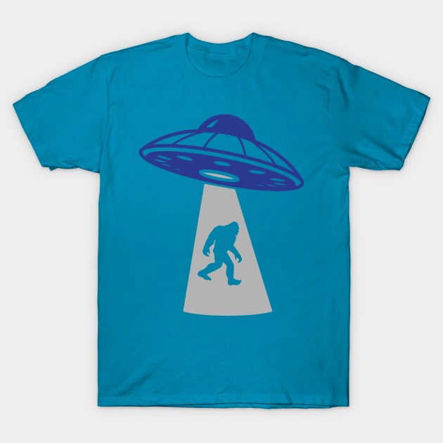 UFO Abducts Yeti T-Shirt by justSVGs